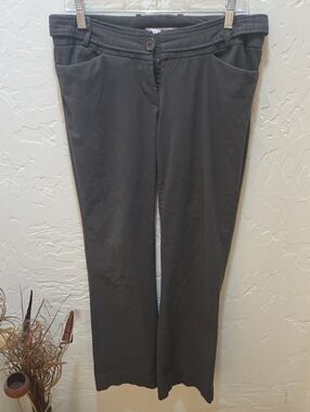 Ninety Women's Classic Straight-Leg Gray/Brown Low Rise Pants